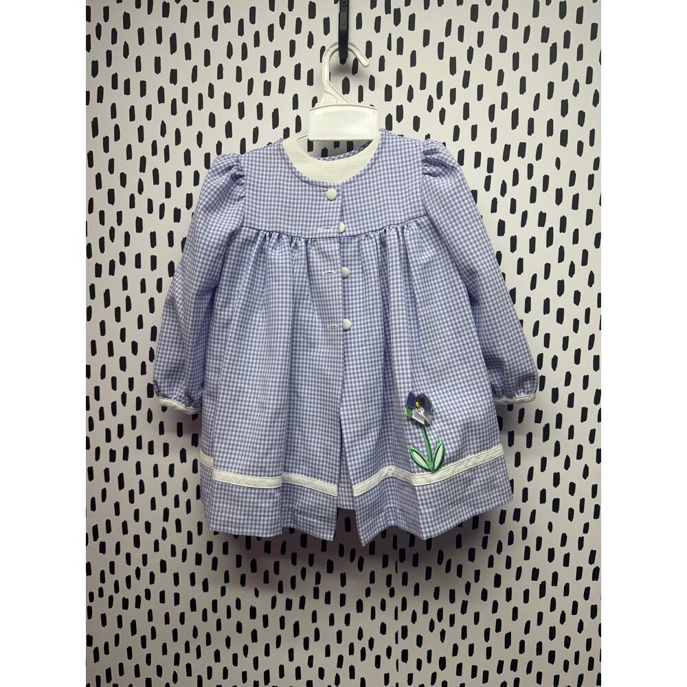 Cuddle bear y2k  Infant Girls Dress 24 Months White and Purple Plaid 3pc outfit